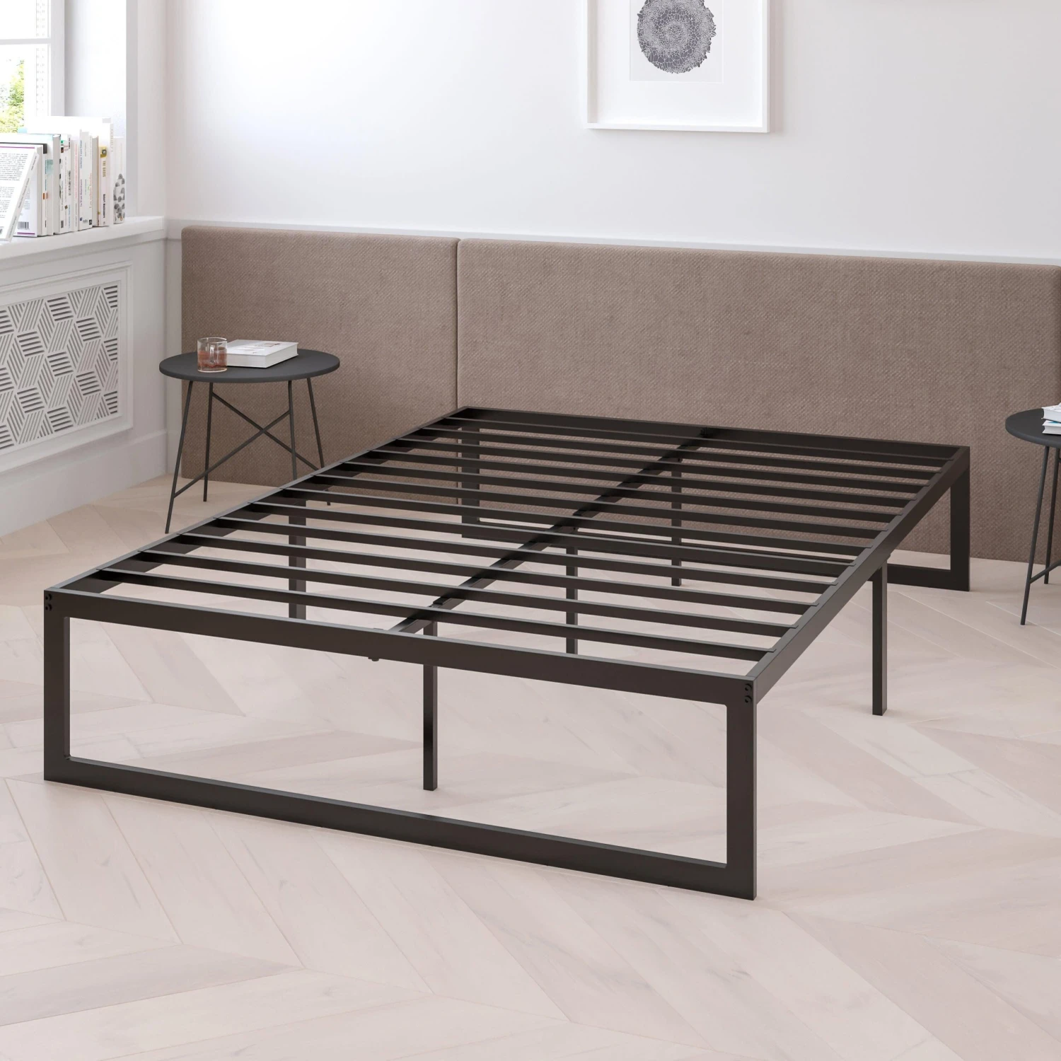 Flash 14 Inch Metal Platform Bed Frame With 12 Inch Memory Foam Pocket Spring Mattress In A Box (No Box Spring Required) - Image 19