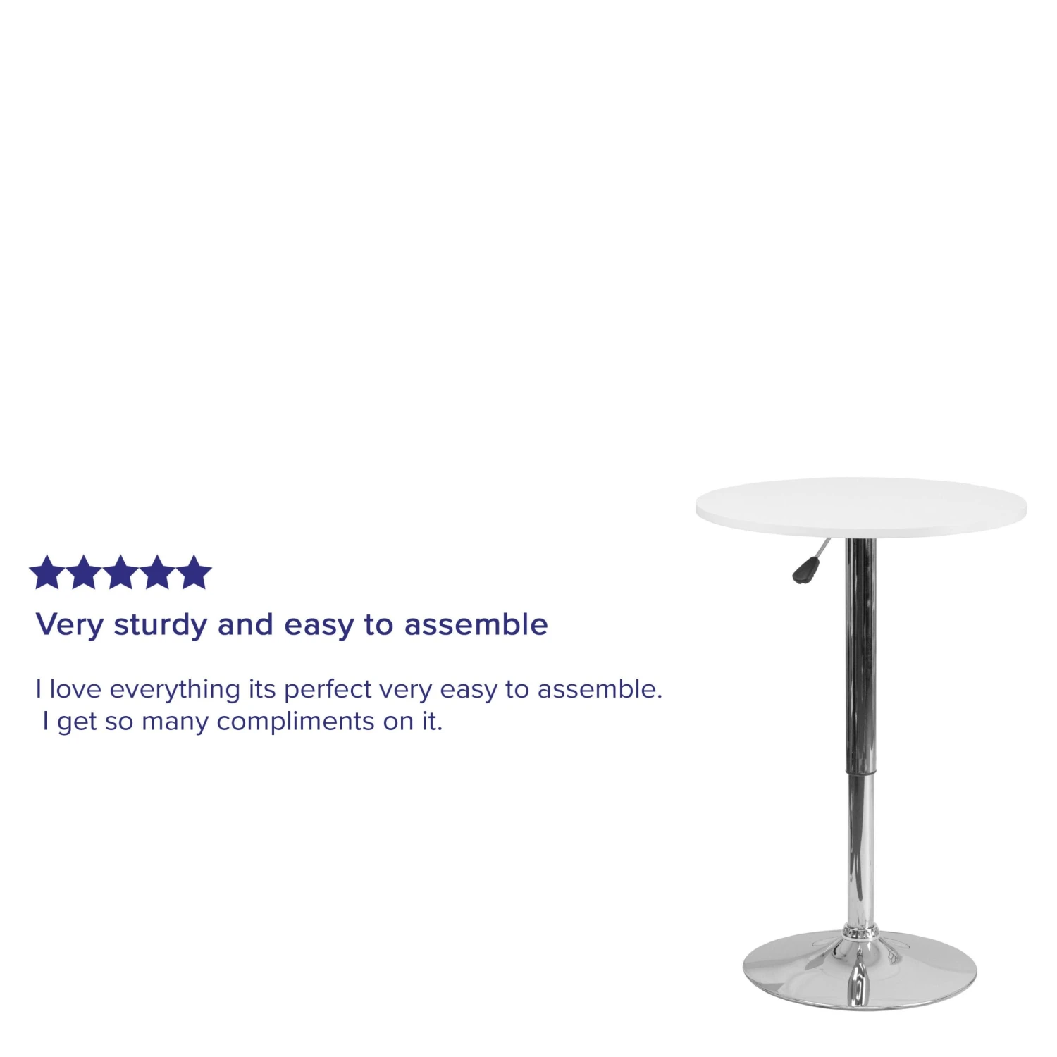 Flash 23.75'' Round Adjustable Height Wood Table (Adjustable Range 26.25'' - 35.75'') - Image 4