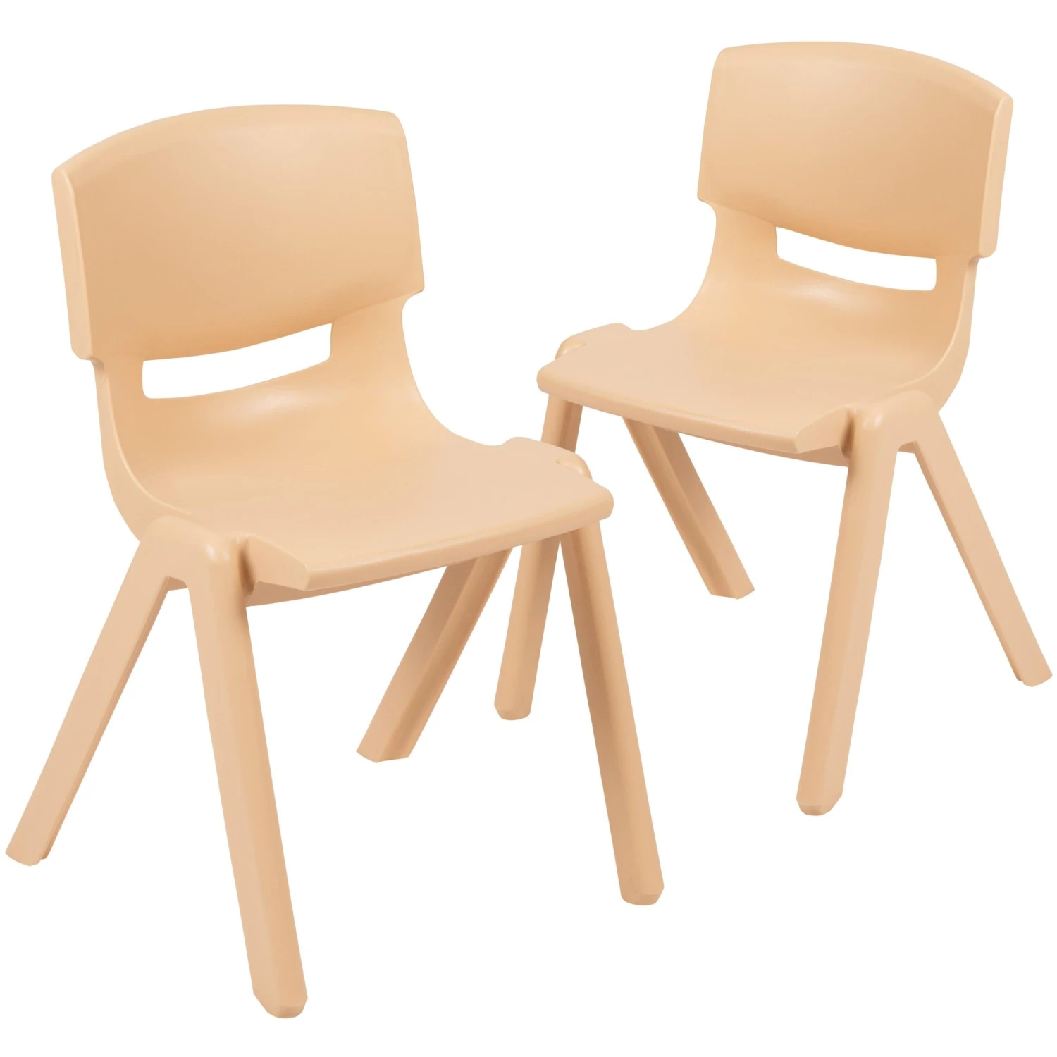 Flash 2 Pack Plastic Stackable School Chair With 13.25" Seat Height