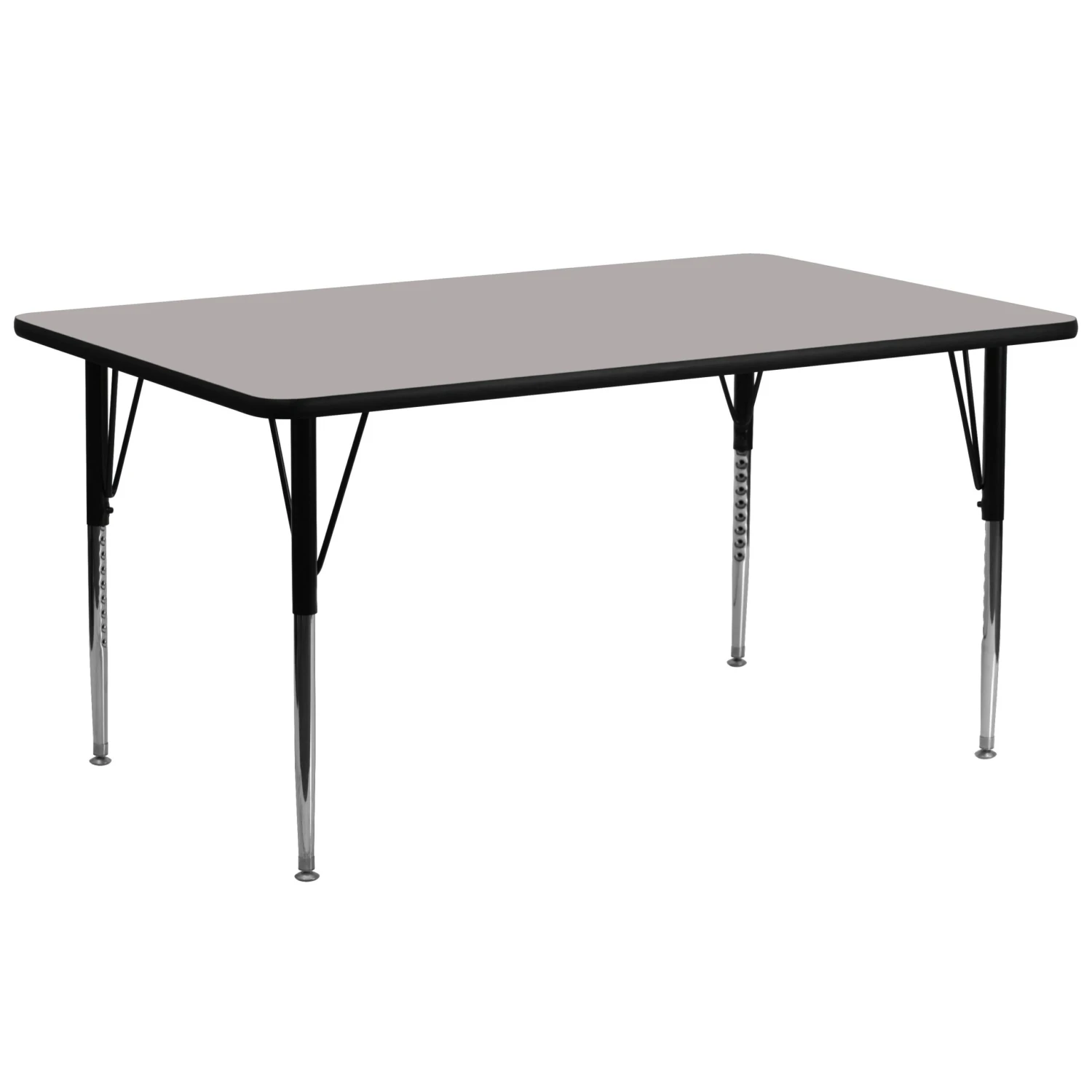 Flash 30''W X 72''L Rectangular HP Laminate Activity Table - Standard Height Adjustable Legs - Image 4