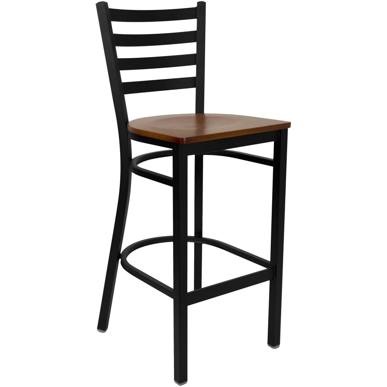 30'' Round Laminate Table Set With 3 Ladder Back Metal Barstools - Image 5