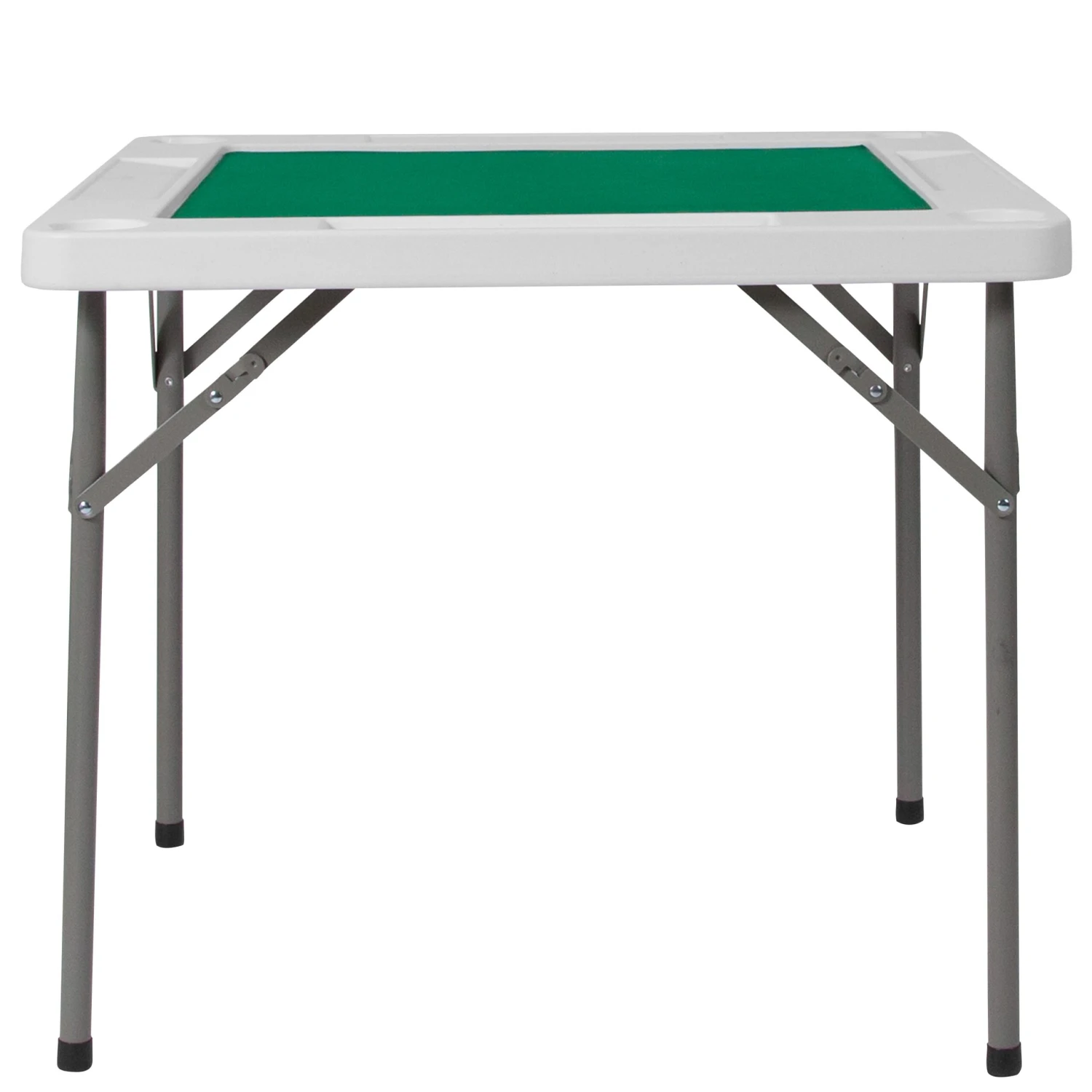 Flash 34.5" Square 4-Player Folding Card Game Table With Playing Surface And Cup Holders - Image 7