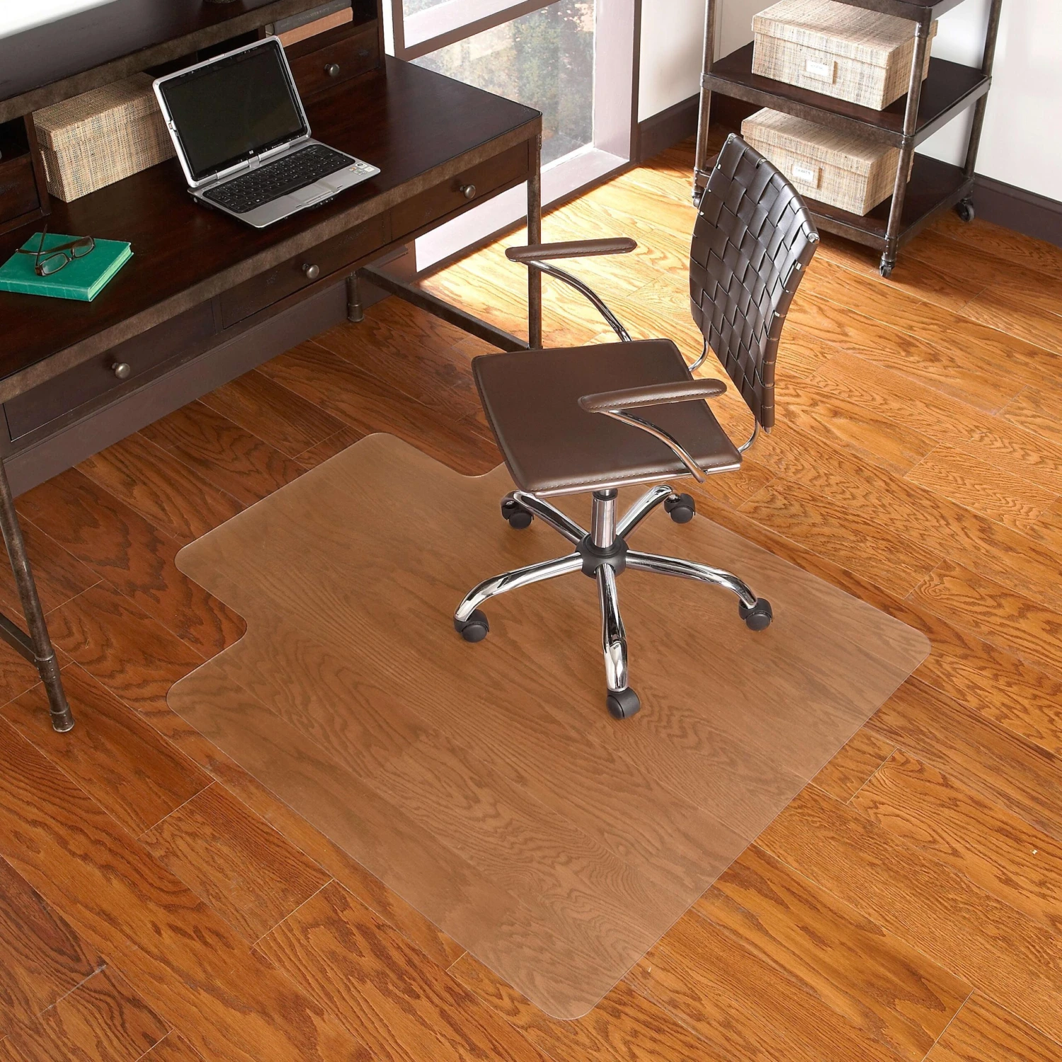 Flash 36'' X 48'' Hard Floor Chair Mat With Lip - Image 2