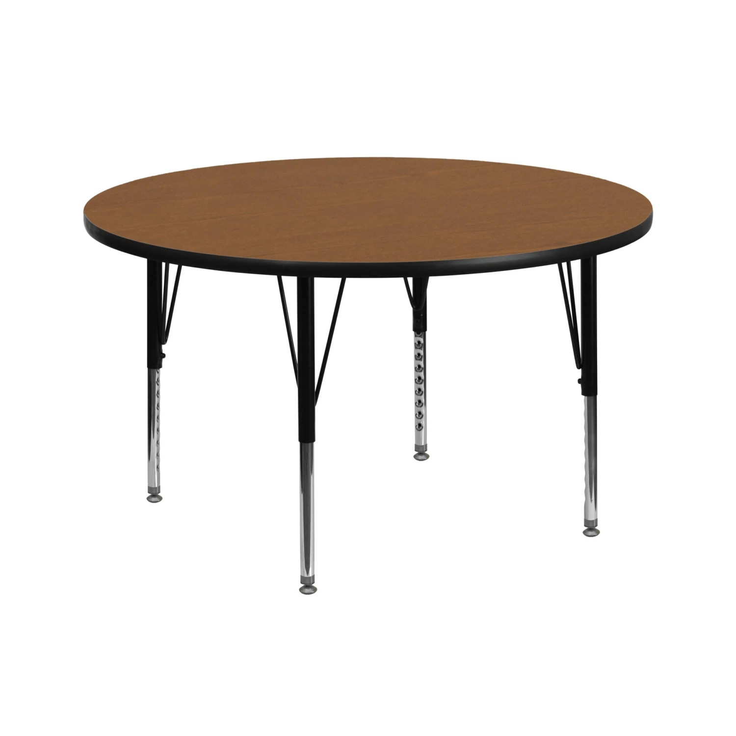 Flash 42'' Round Thermal Laminate Activity Table - Height Adjustable Short Legs - Image 15