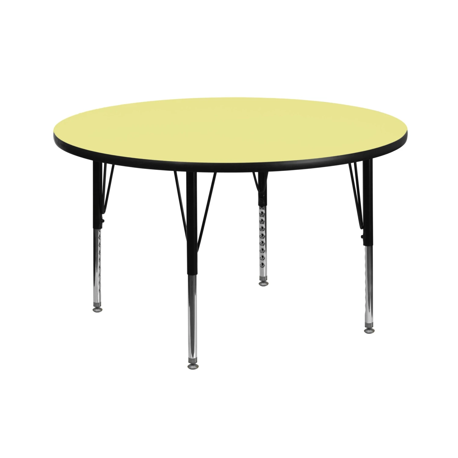 Flash 42'' Round Thermal Laminate Activity Table - Height Adjustable Short Legs - Image 16