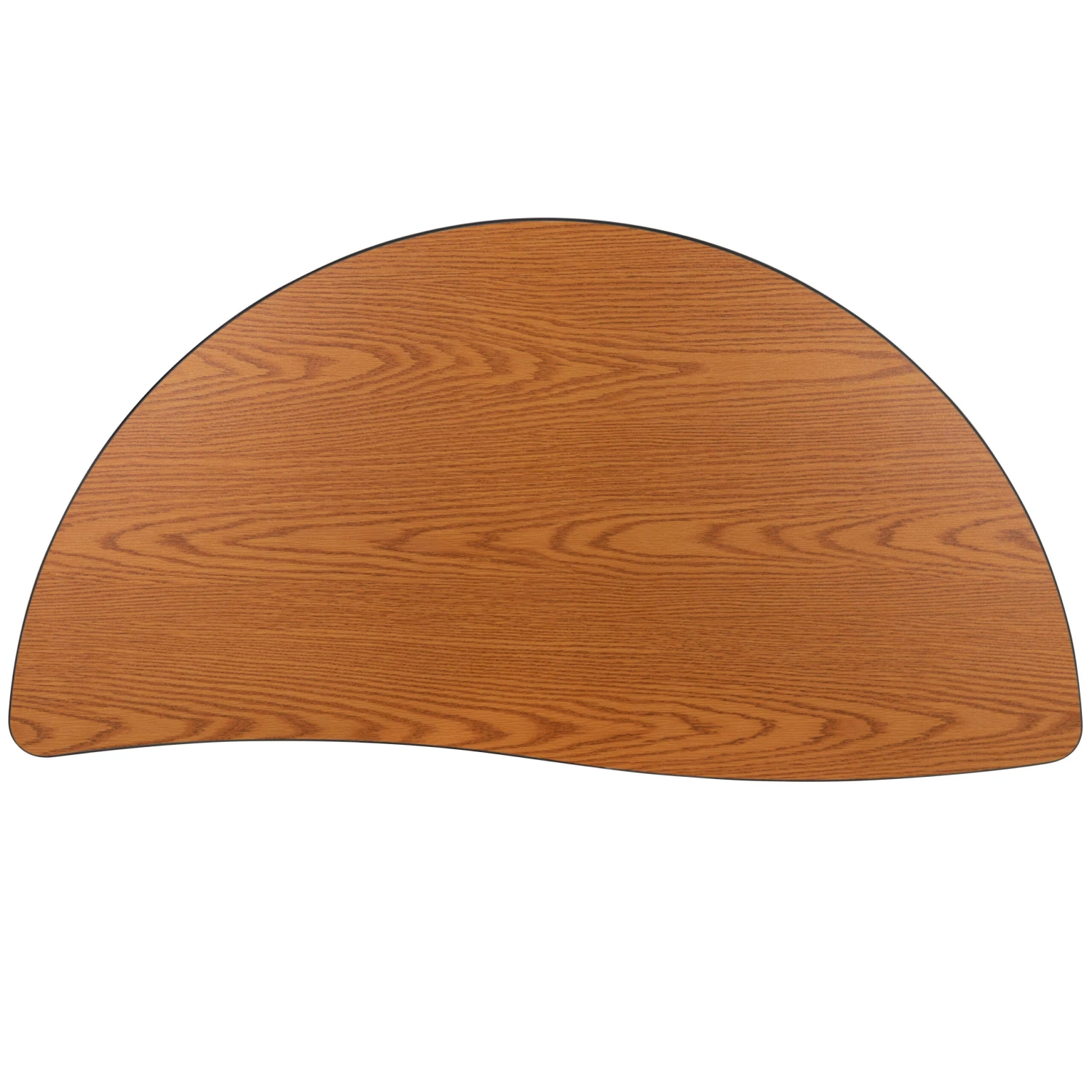 Flash 47.5" Half Circle Wave Flexible Collaborative Thermal Laminate Activity Table - Height Adjustable Short Legs - Image 8