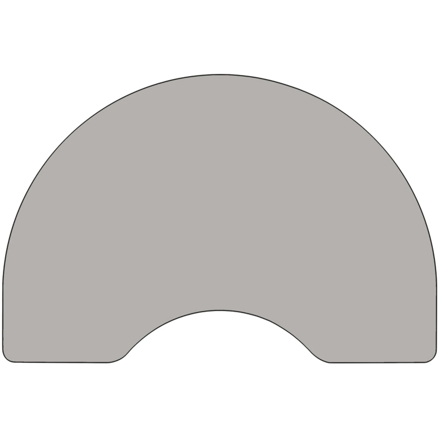 Flash 48''W X 96''L Kidney HP Laminate Activity Table - Height Adjustable Short Legs - Image 3