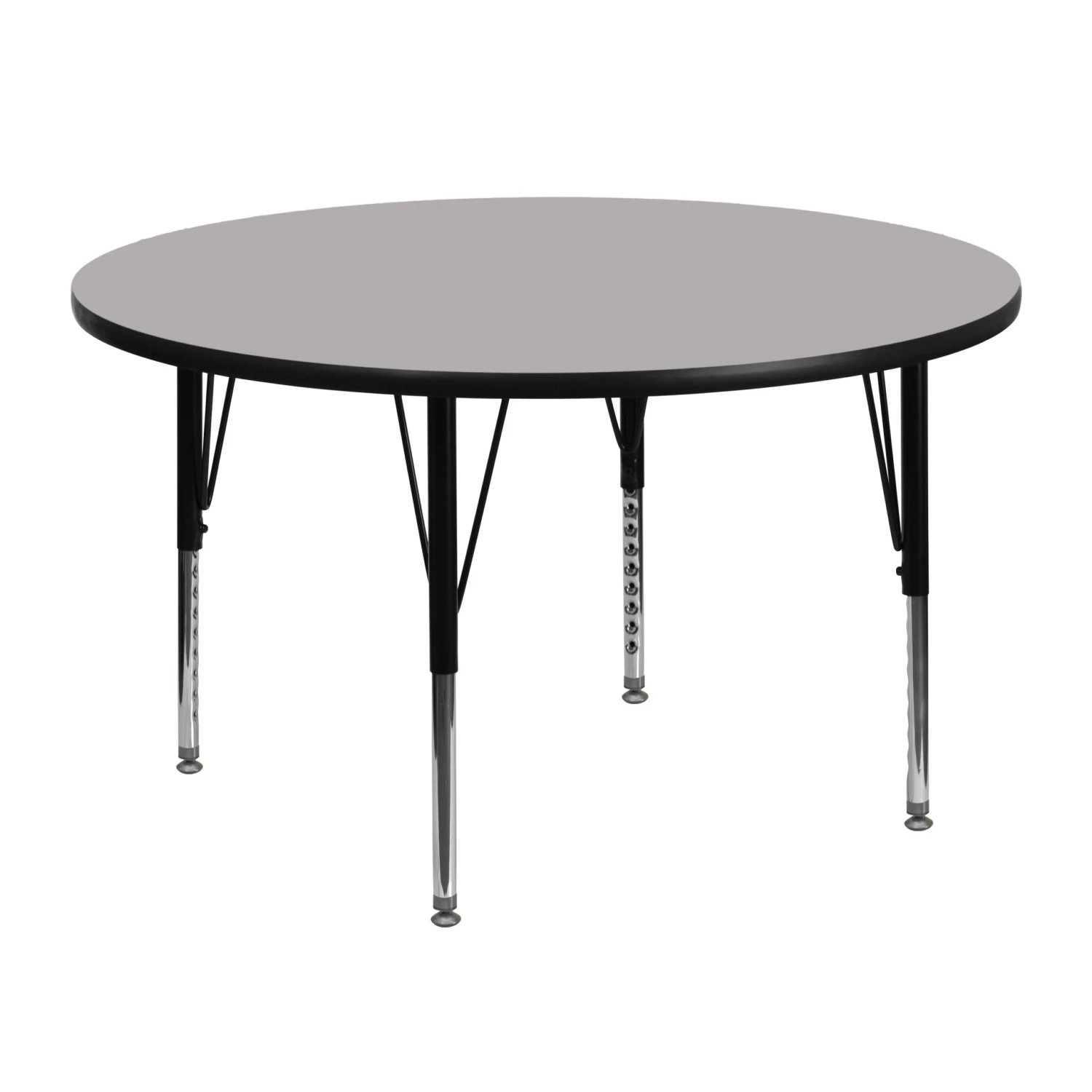 Flash 48'' Round Thermal Laminate Activity Table - Height Adjustable Short Legs - Image 15