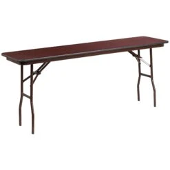 Flash 6-Foot High Pressure Mahogany Laminate Folding Training Table