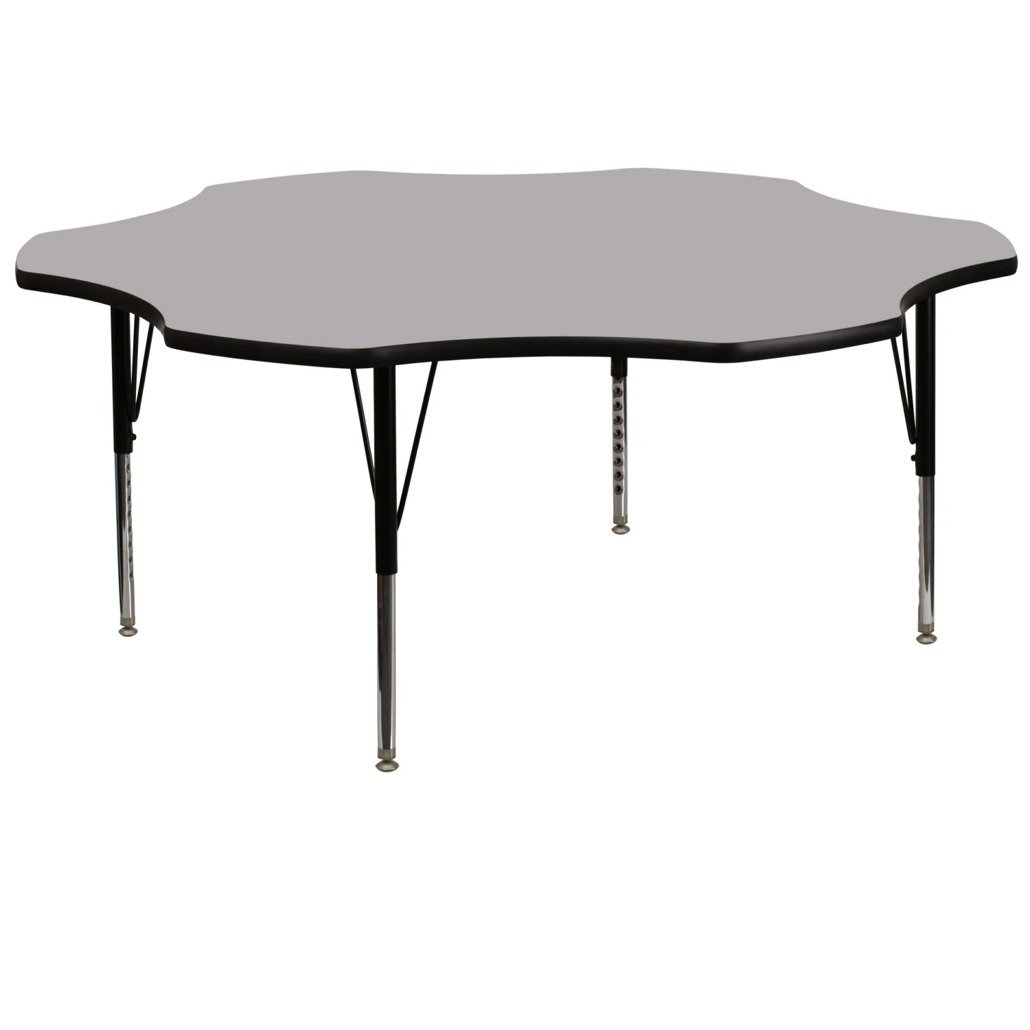 Flash 60'' Flower Thermal Laminate Activity Table - Height Adjustable Short Legs - Image 7