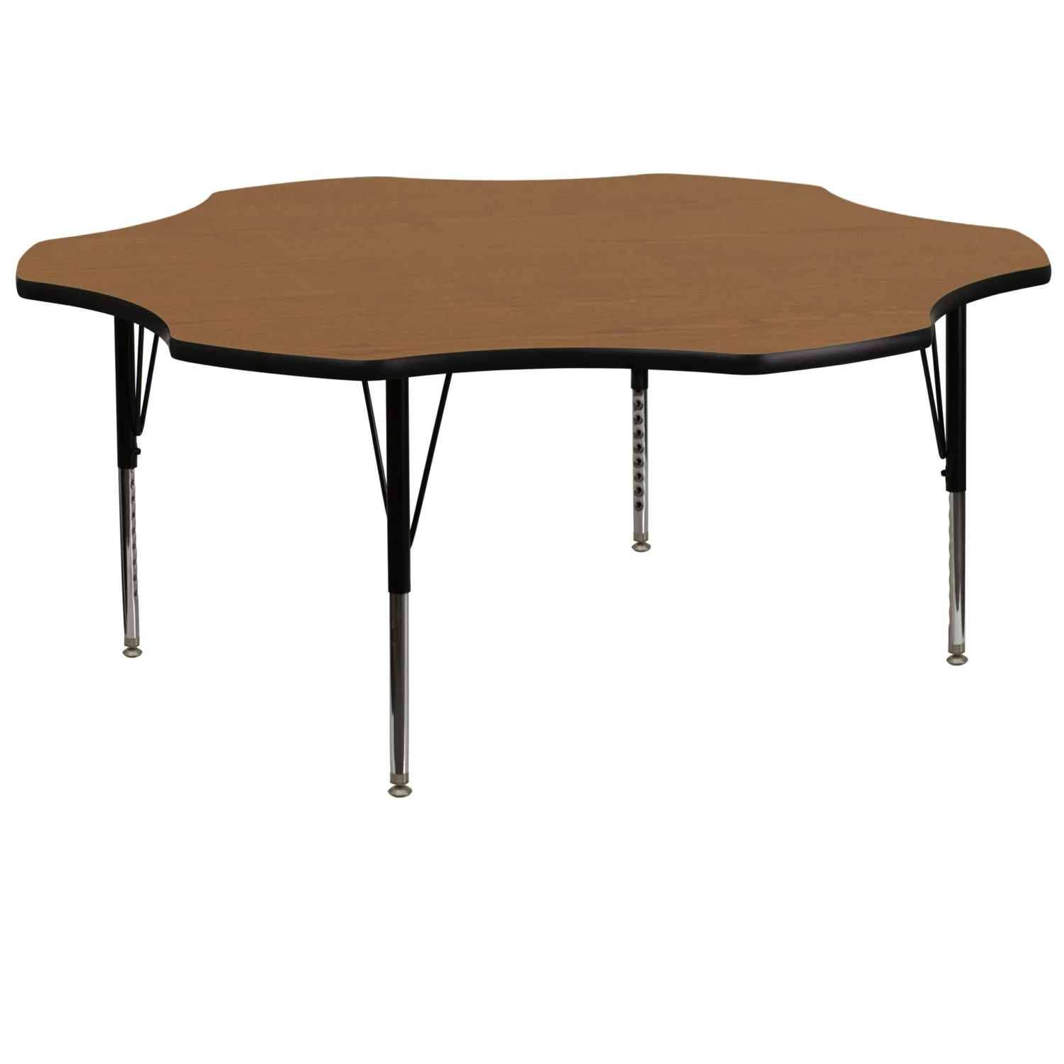 Flash 60'' Flower Thermal Laminate Activity Table - Height Adjustable Short Legs - Image 16