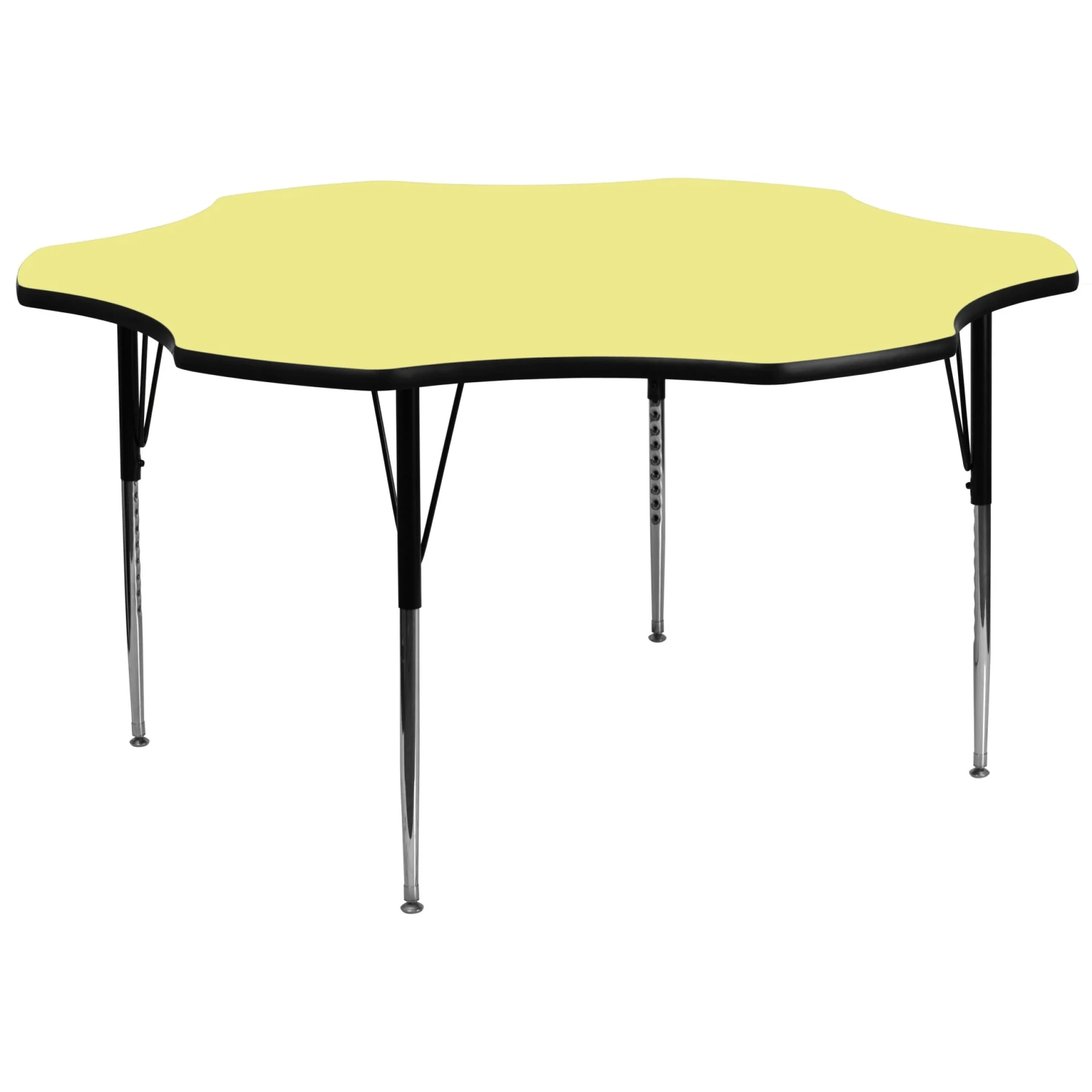 Flash 60'' Flower Thermal Laminate Activity Table - Standard Height Adjustable Legs - Image 14