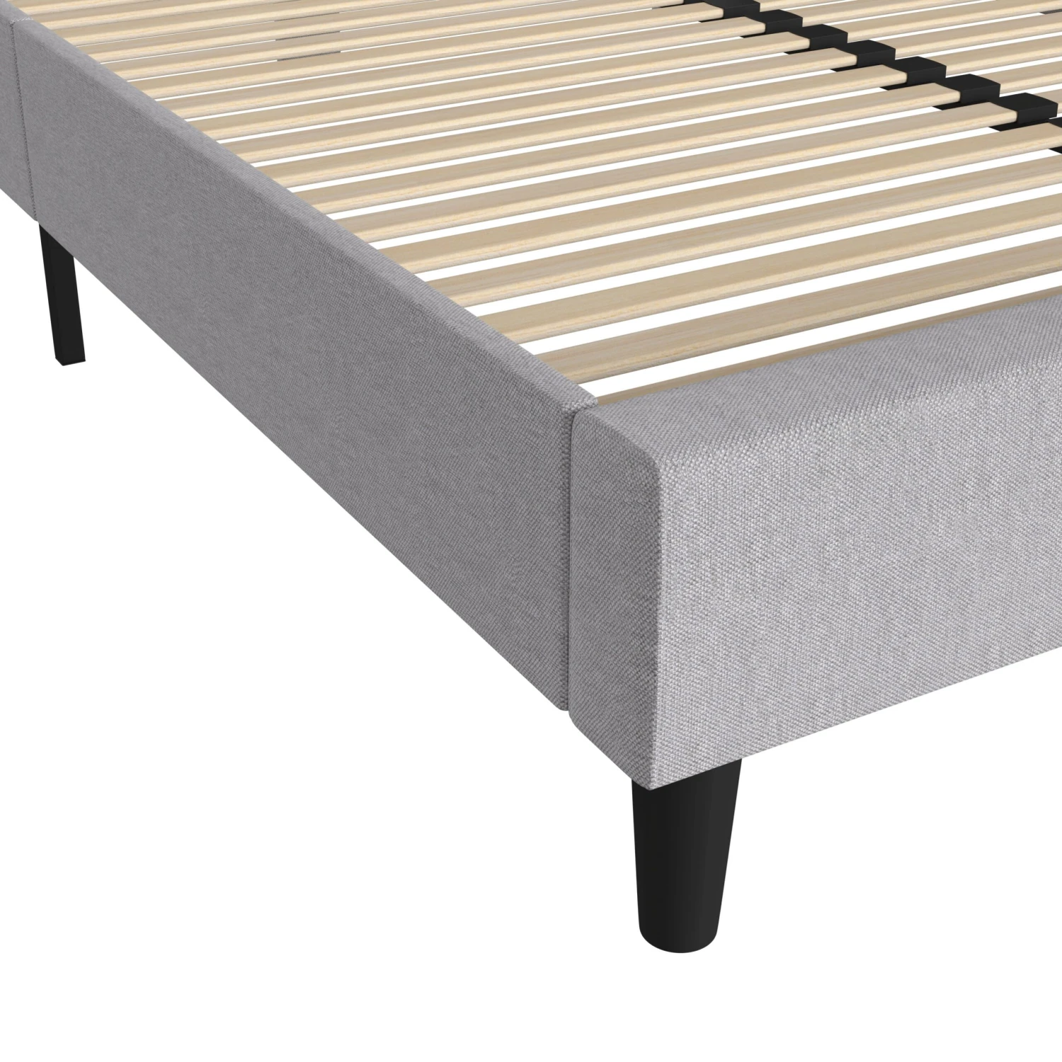 Flash Addison Upholstered Platform Bed - Headboard With Rounded Edges - No Box Spring Or Foundation Needed - Image 18