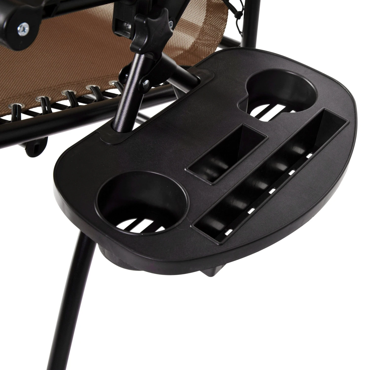 Flash Adjustable Folding Mesh Zero Gravity Reclining Lounge Chair With Pillow And Cup Holder Tray, Set Of 2 - Image 14