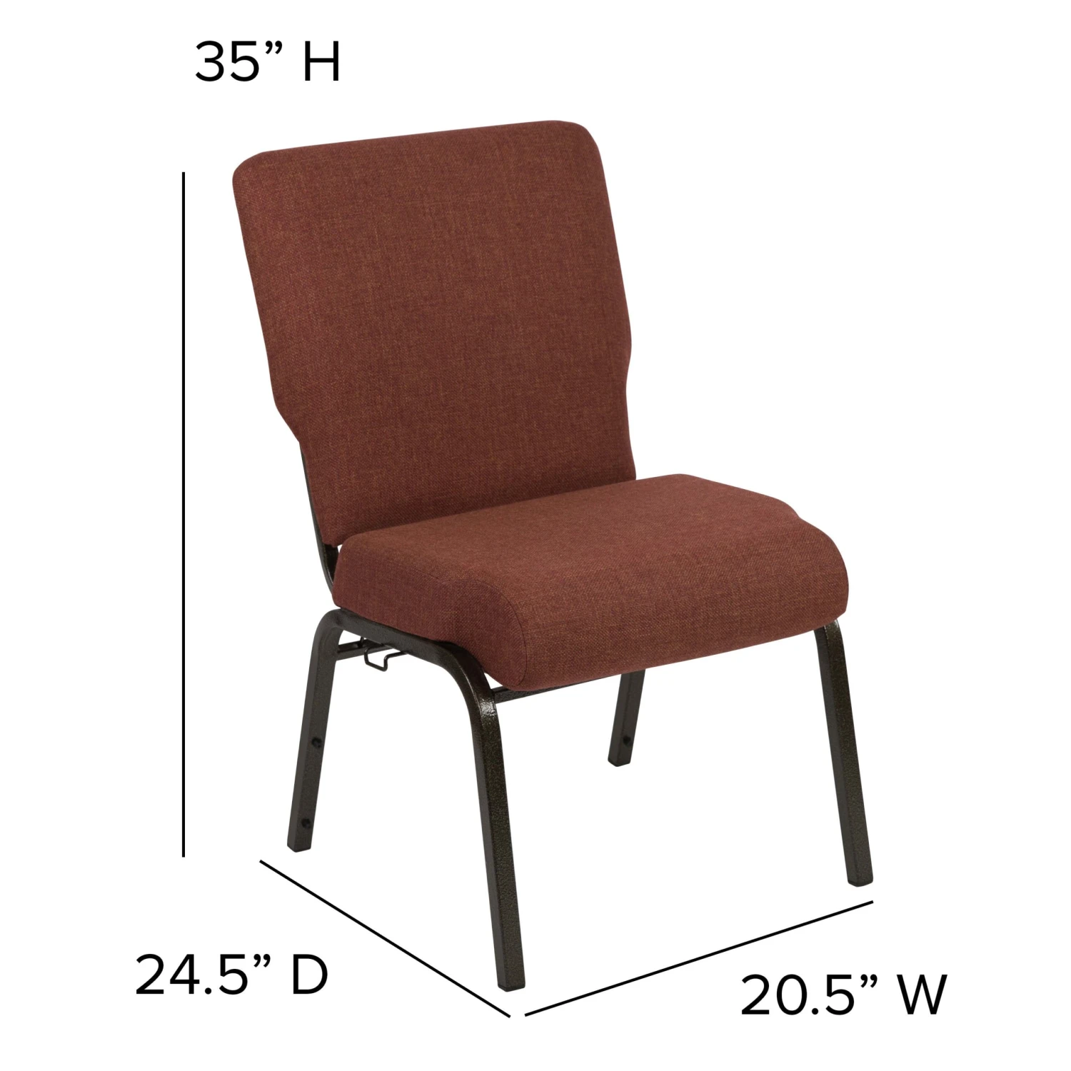 Flash Advantage Auditorium Chair - Stacking Padded Chair - 20.5inch Wide Seat - Image 4