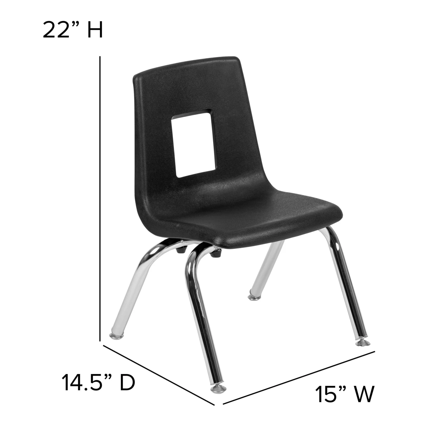 Advantage Student Stack School Chair - 12-inch - Image 4