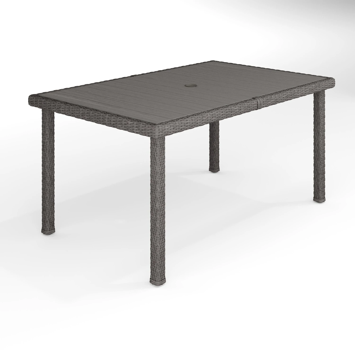 Bedford 60" Indoor-Outdoor Patio Table With Engineered Wood Top In Rattan Wicker - Image 7