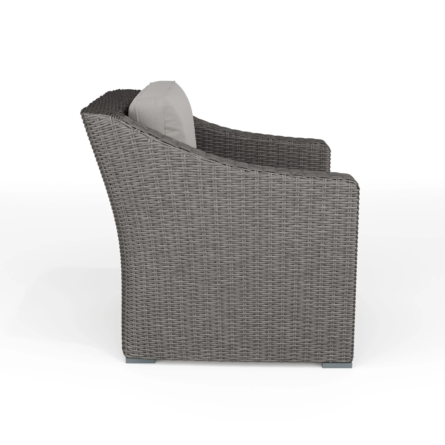 Bedford Indoor-Outdoor Patio Accent Chair In Rattan Wicker With All-Weather Cushions - Image 7