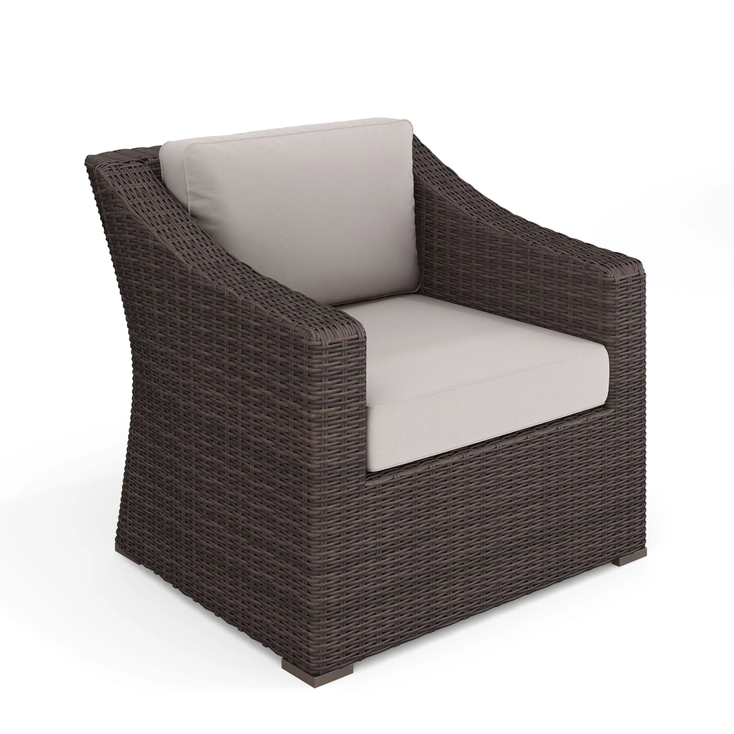 Bedford Indoor-Outdoor Patio Accent Chair In Rattan Wicker With All-Weather Cushions - Image 10