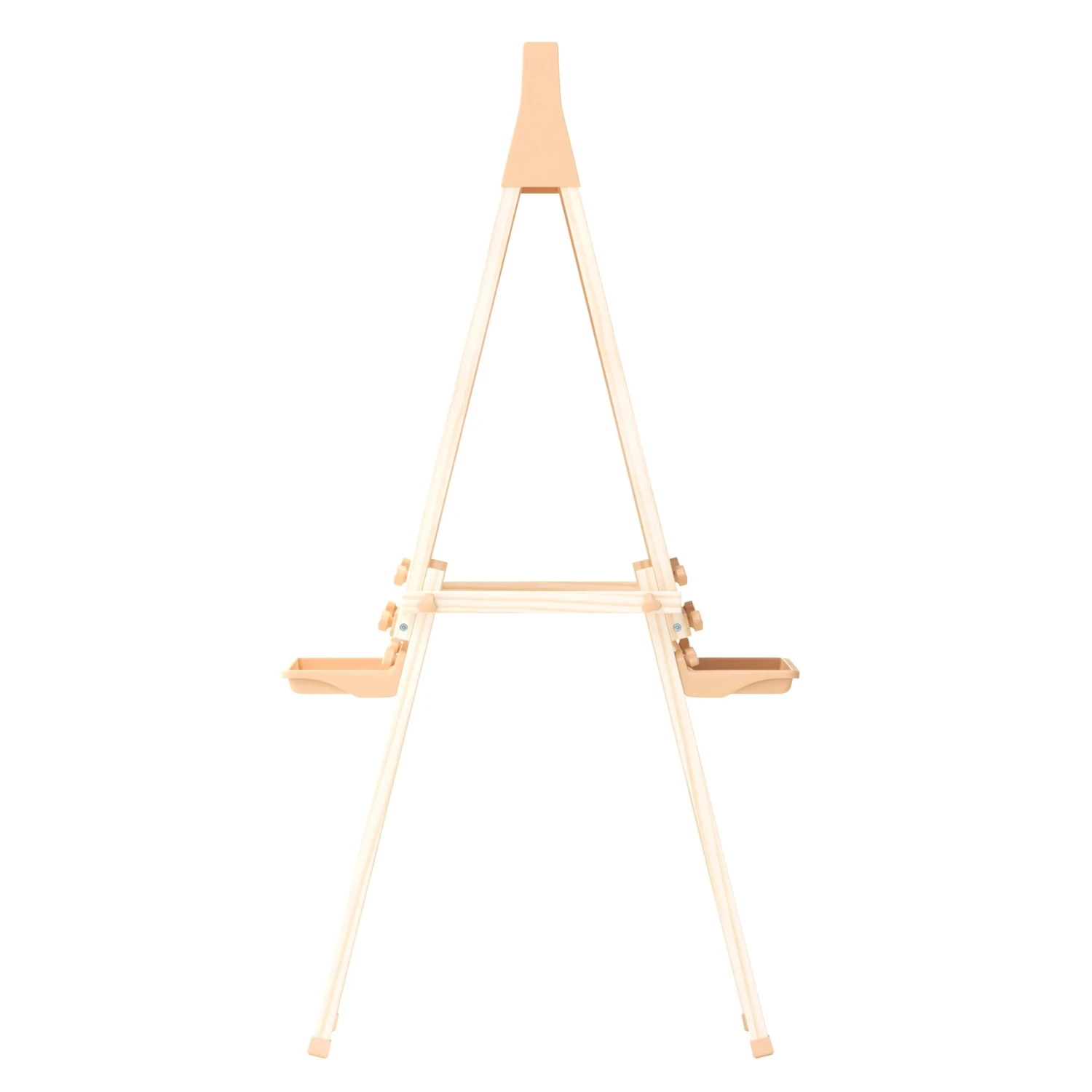 Flash Bright Beginnings Commercial Classroom Freestanding Wood Art Easel With Chalk Board, Dry -Erase Board, 2 Trays, Paper Roller, Paper Tear Bar - Image 10