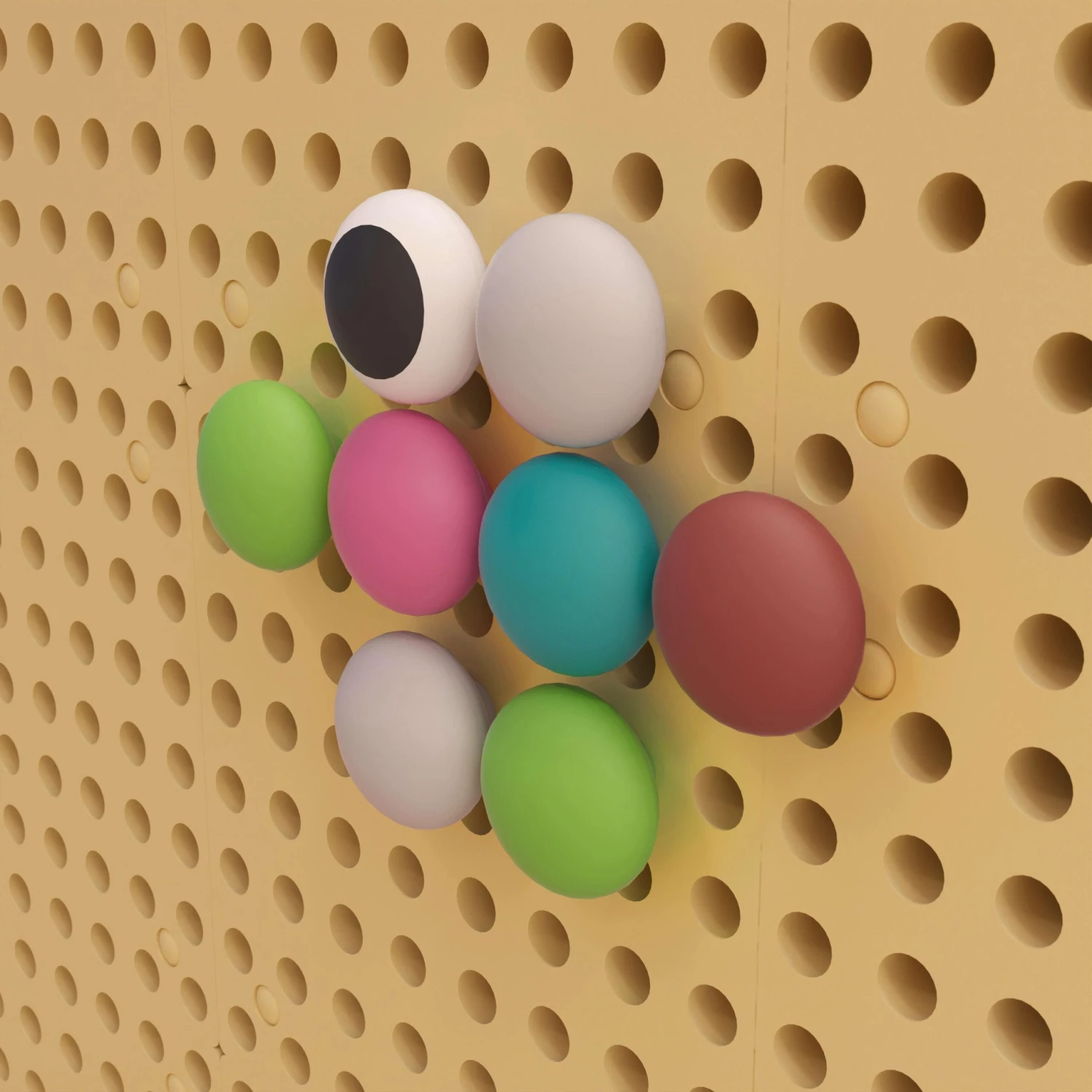 Flash Bright Beginnings Commercial Grade 64 Piece Jumbo Peg Accessory Pack For Modular STEAM Walls - Image 6