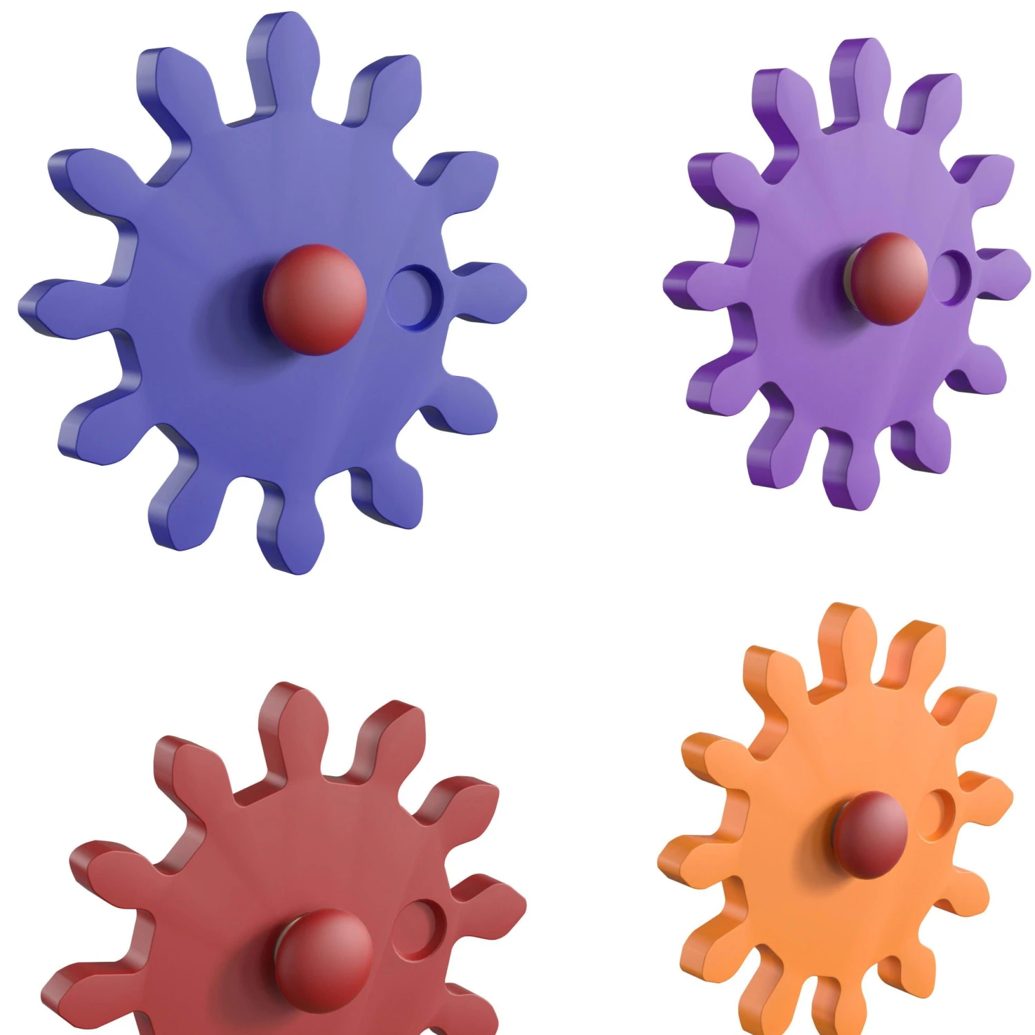 Flash Bright Beginnings Commercial Grade 79 Piece Multicolor Chain And Gears Accessory Set For Modular STEAM Wall Systems - Image 9