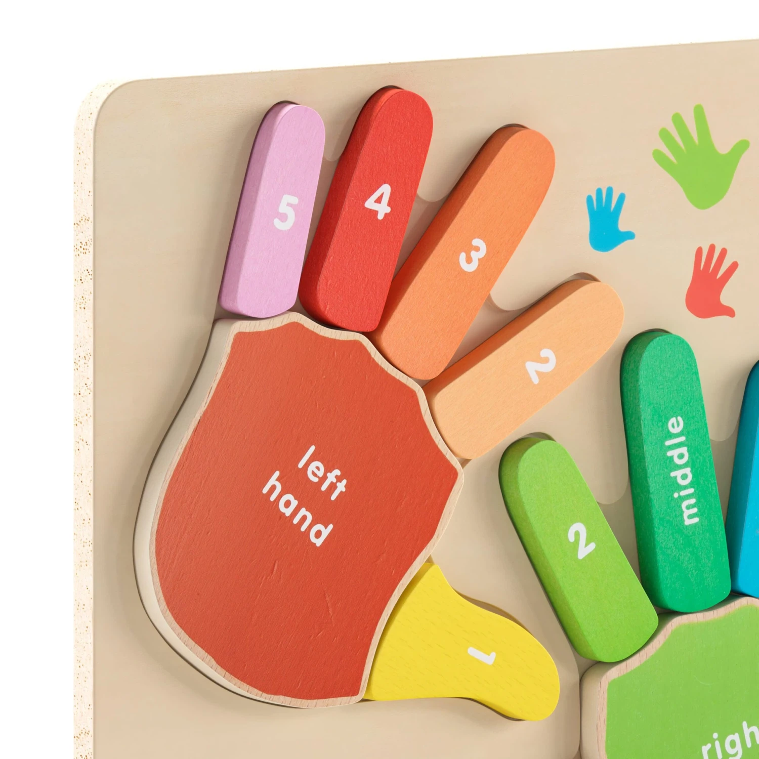 Flash Bright Beginnings Commercial Grade Birch Plywood STEM Hand Counting Learning Puzzle Board - Image 7