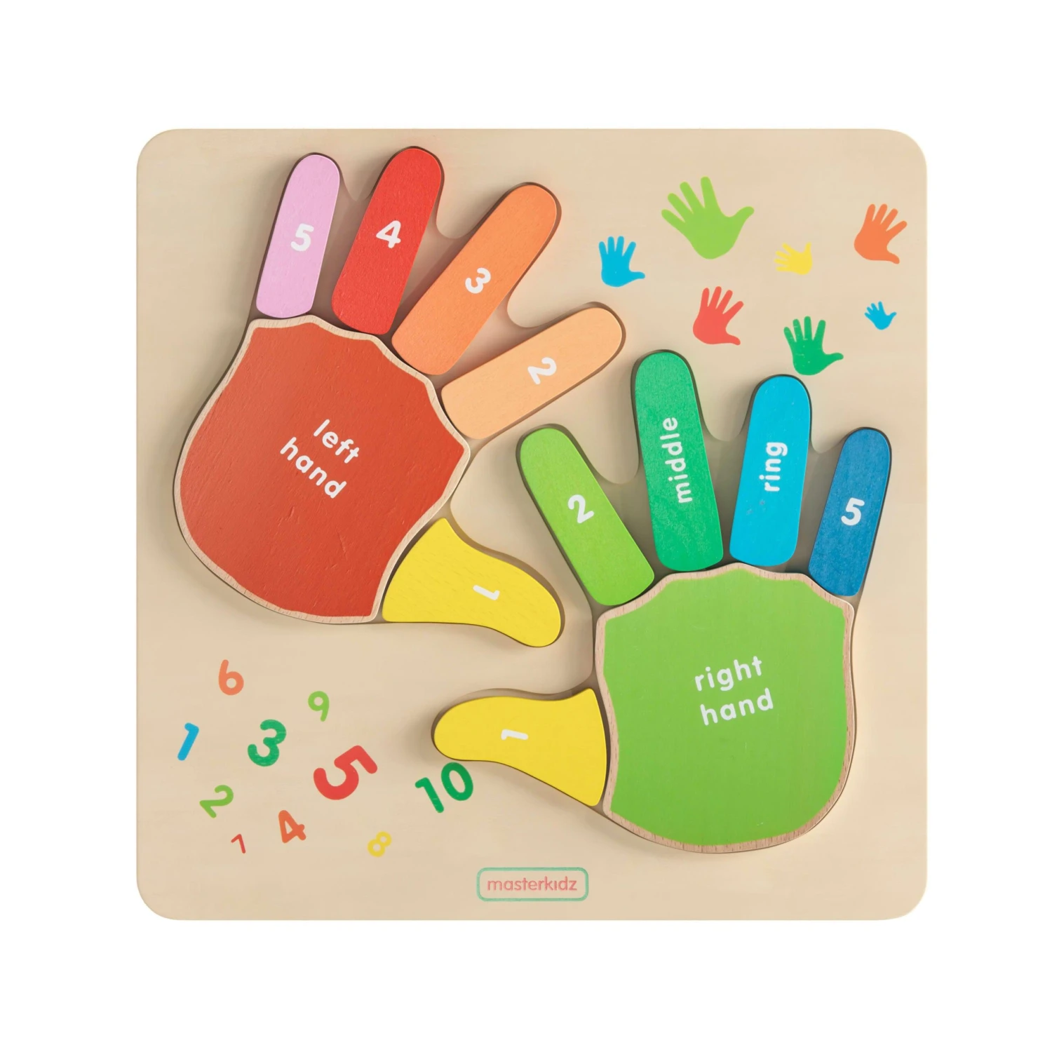 Flash Bright Beginnings Commercial Grade Birch Plywood STEM Hand Counting Learning Puzzle Board - Image 9