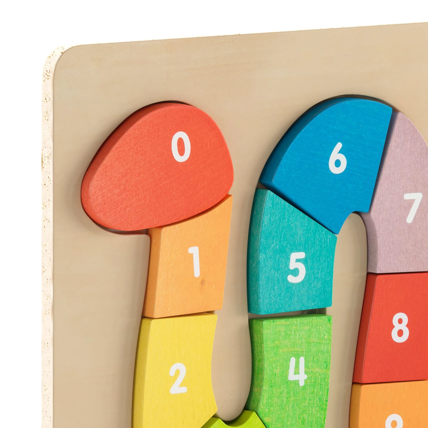 Flash Bright Beginnings Commercial Grade Birch Plywood STEM Number Snake Puzzle Board - Image 7