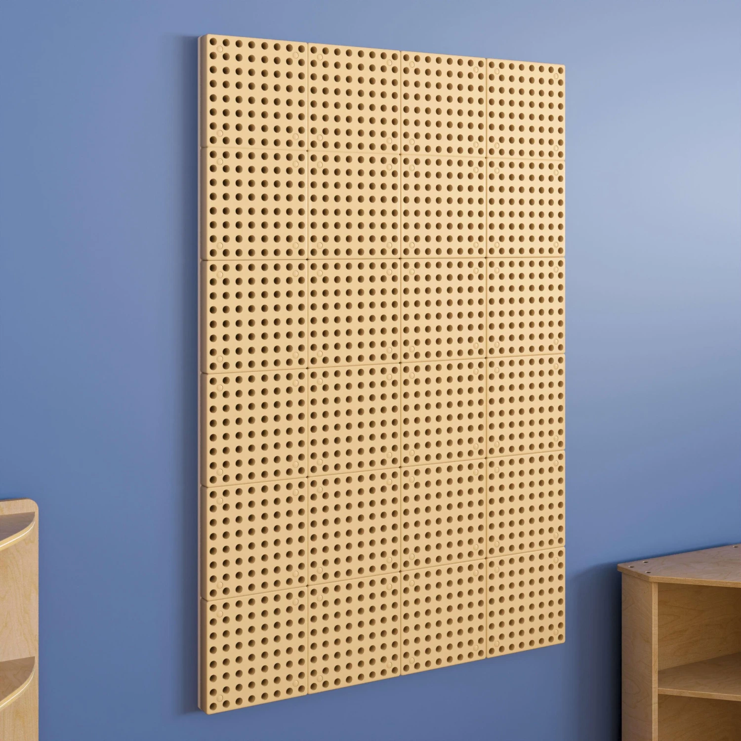 Flash Bright Beginnings Commercial Grade Multipurpose Modular STEAM Wall Peg System Panel - Image 2