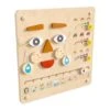 Flash Bright Beginnings Commercial Grade STEAM Wall Activity Board With Natural Finish And Multicolor Accents, Feelings And Moods