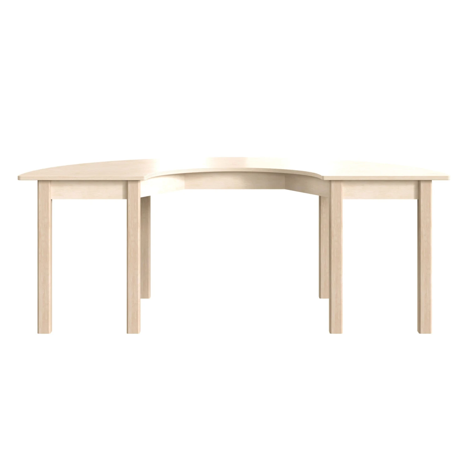 Flash Bright Beginnings Commercial Grade Wooden Half Circle Preschool Classroom Activity Table - Image 11