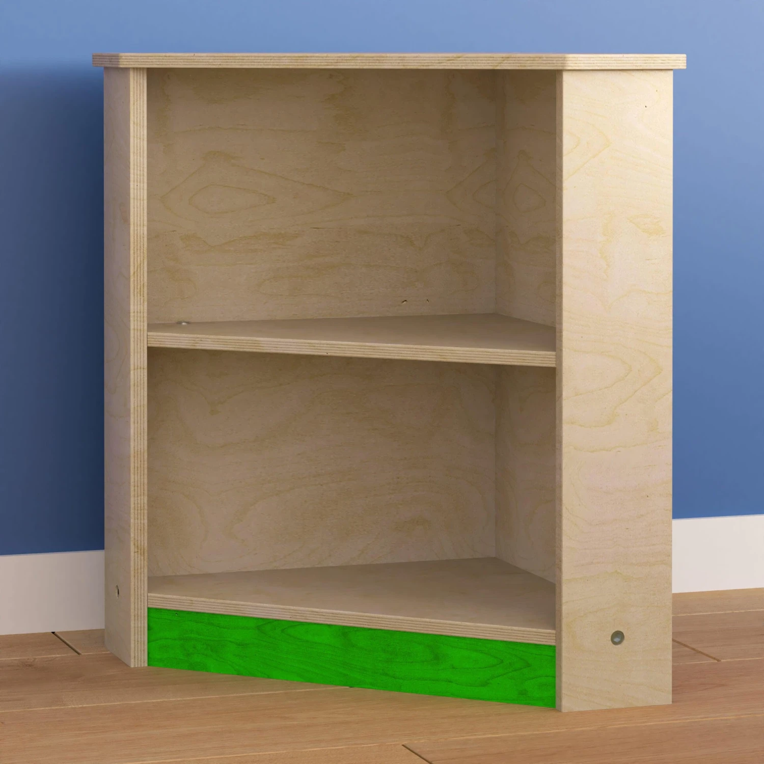 Flash Bright Beginnings Commercial Grade Wooden Kid's Two Tier Corner Kitchen Cabinet - Image 2