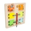 Flash Bright Beginnings Commercial Grade Wooden Locks And Buckles STEAM Wall Accessory Board