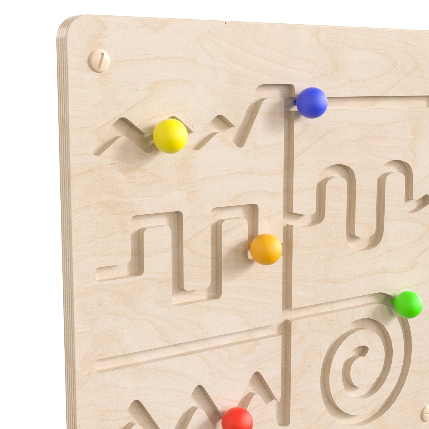 Flash Bright Beginnings Commercial Grade Wooden Maze Motor Skills STEAM Wall Accessory Board - Image 9