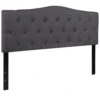 Flash Cambridge Arched Button Tufted Upholstered Headboard