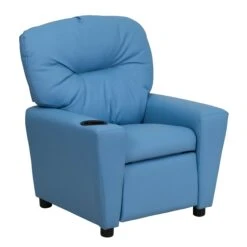 Flash Contemporary Kids Recliner With Cup Holder