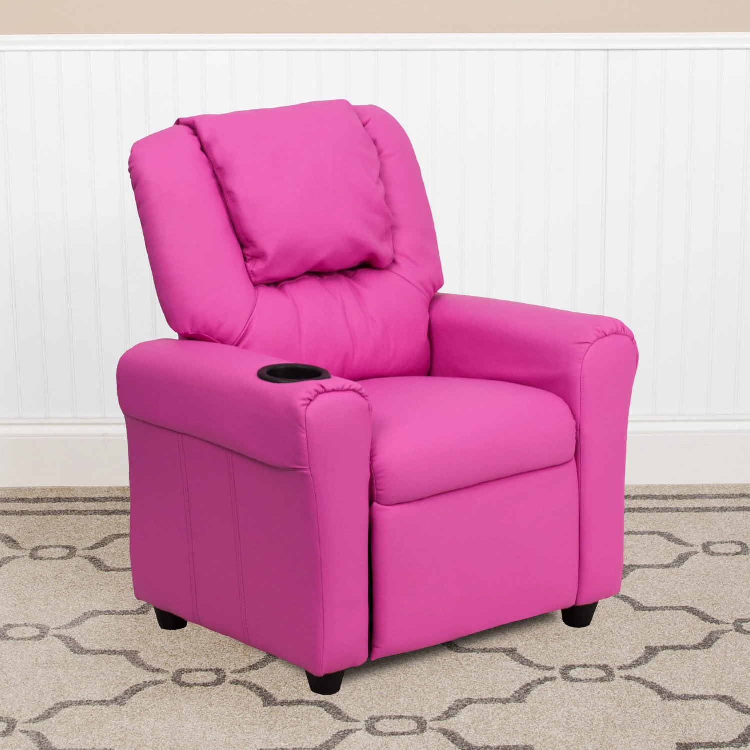 Flash Contemporary Kids Recliner With Cup Holder And Headrest - Image 14