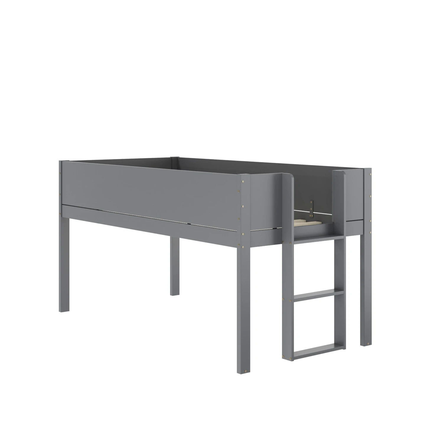 Flash Dallas Convertible Solid Wood Bunk Bed Frame With Ladder For Kids, No Box Spring Needed - Image 12