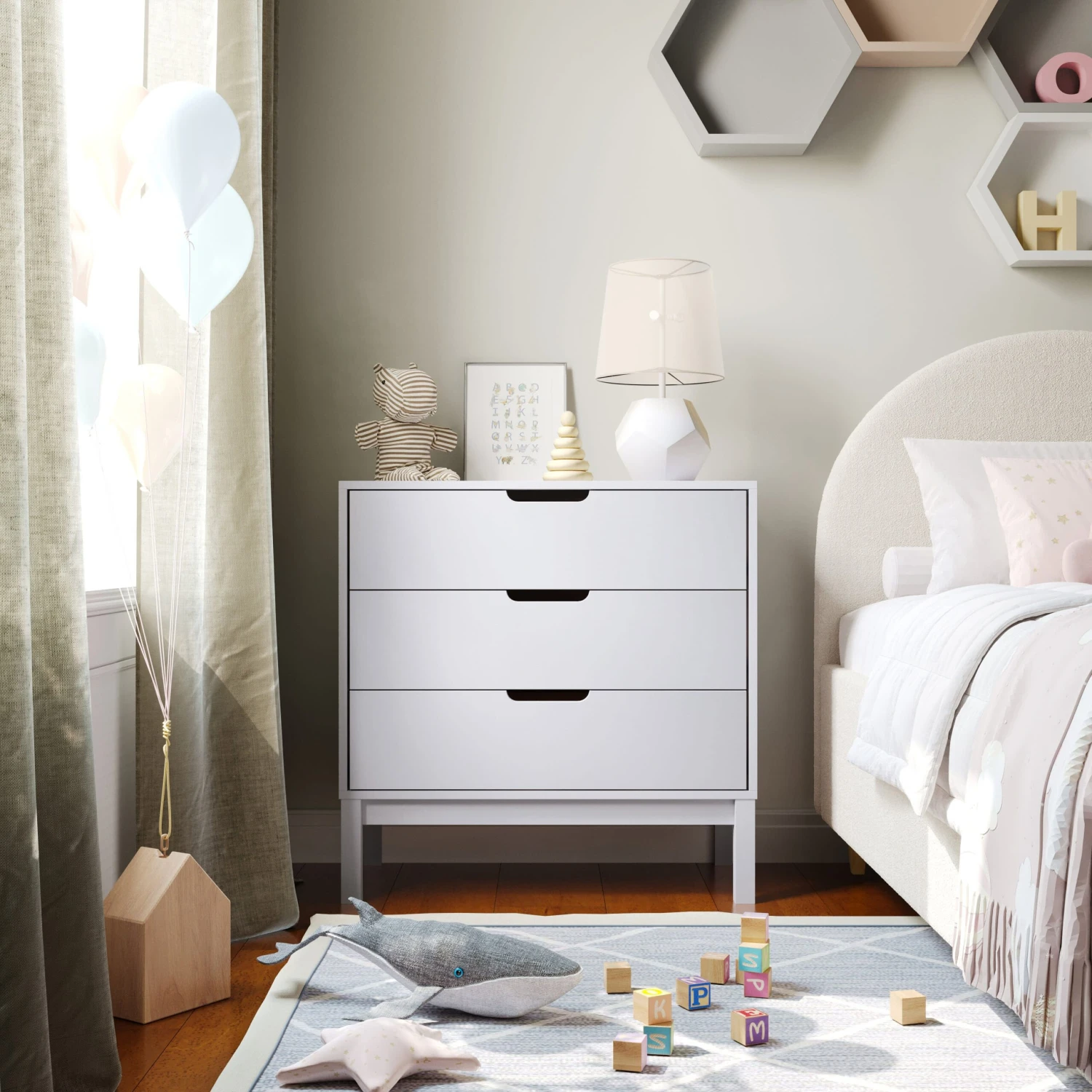 Flash Dallas Wooden 3-Drawer Dresser For Bedroom, Chest Of Drawers For Kids - Image 13