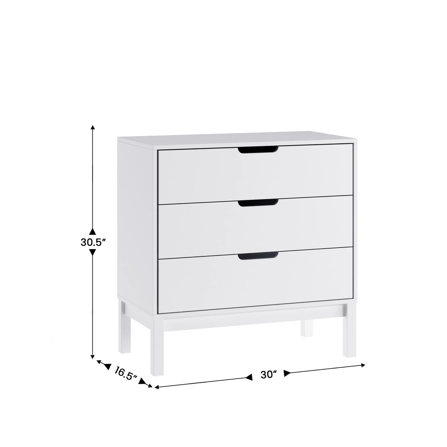 Flash Dallas Wooden 3-Drawer Dresser For Bedroom, Chest Of Drawers For Kids - Image 16