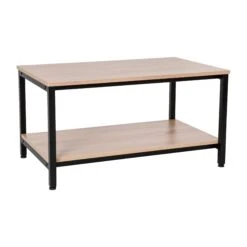 Flash Finley Modern Industrial 2 Tier Coffee Table