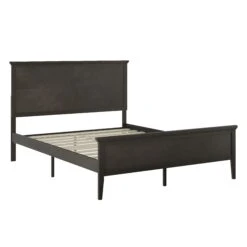 Flash Fiona Solid Wood Platform Bed Frame With Headboard, Footboard, And Slatted Bottom