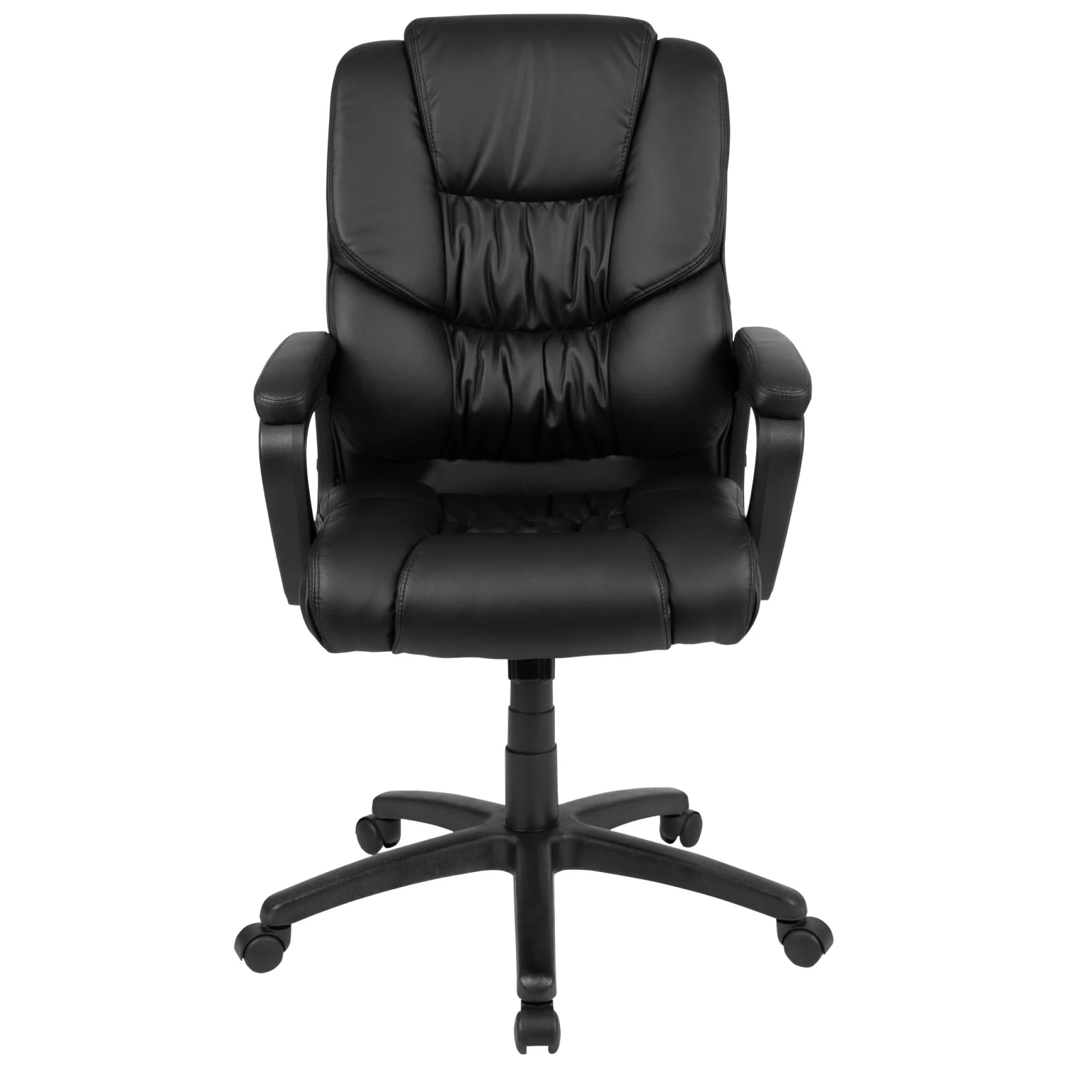 Flash Fundamentals Big & Tall 400 Lb. Rated LeatherSoft Swivel Office Chair With Padded Arms - Image 13