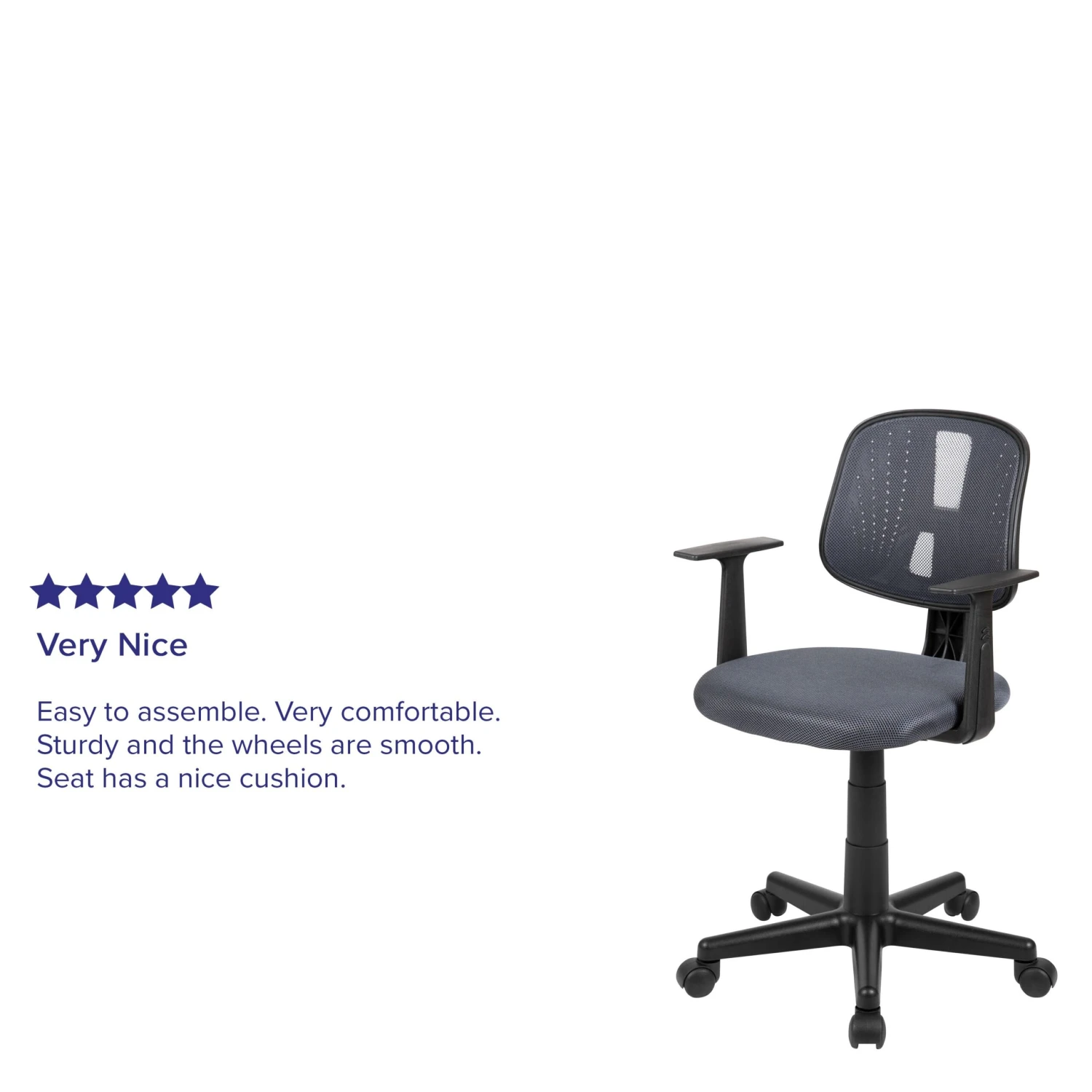 Flash Fundamentals Mid-Back Mesh Swivel Task Office Chair With Pivot Back And Arms - Image 20