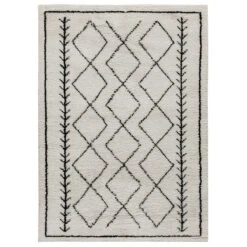 Flash Geometric Style Bohemian Shag Area Rug