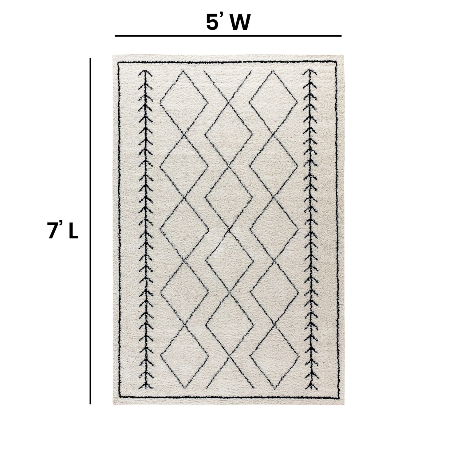 Flash Geometric Style Bohemian Shag Area Rug - Image 12