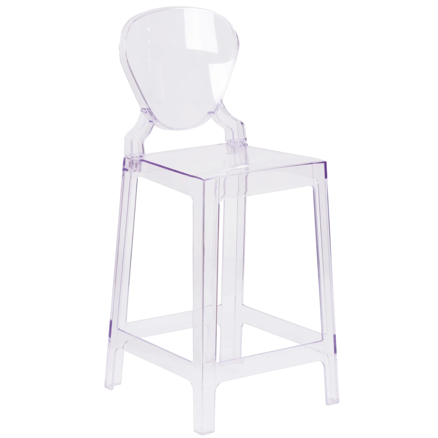 Flash Ghost Counter Stool In Transparent Crystal With Tear Back - Image 7