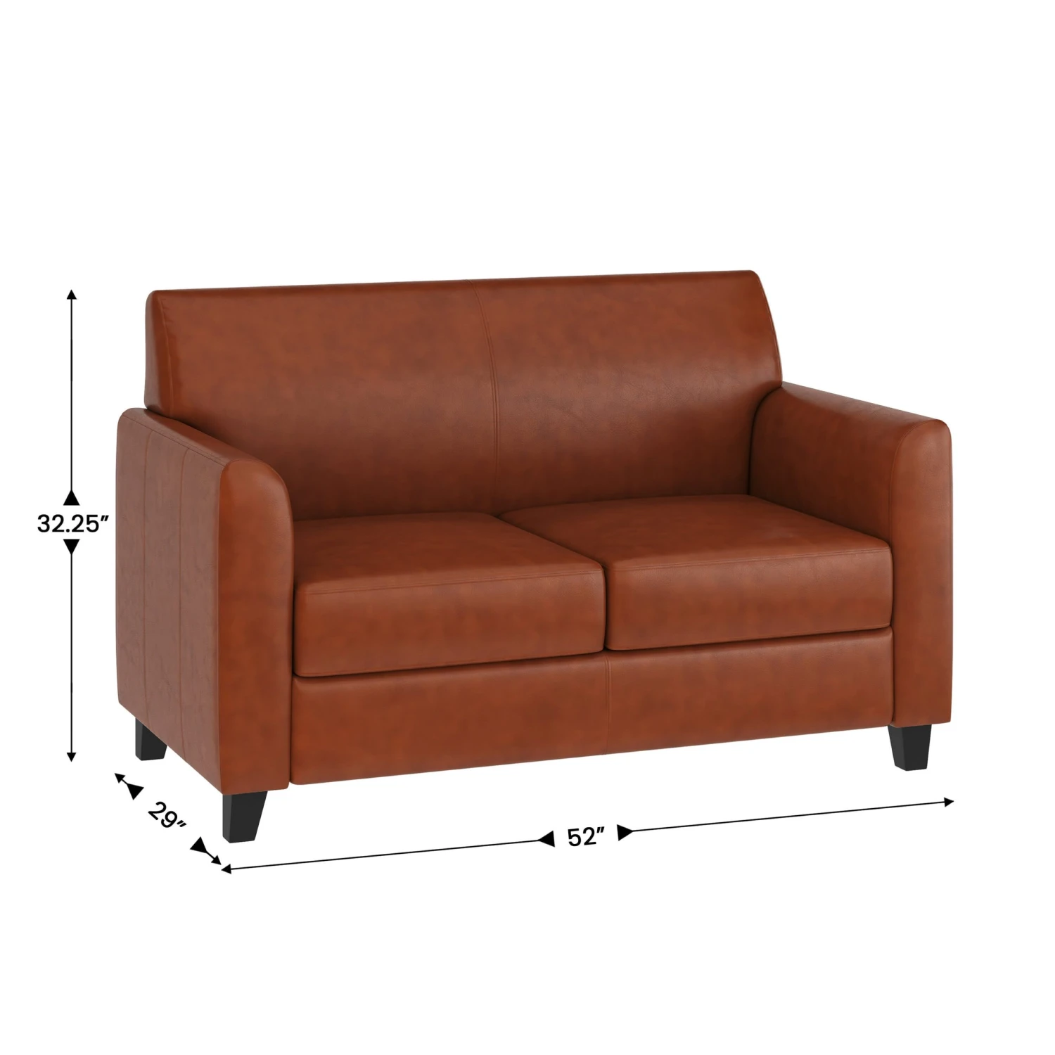 Flash HERCULES Diplomat Series LeatherSoft Loveseat With Clean Line Stitched Frame - Image 5
