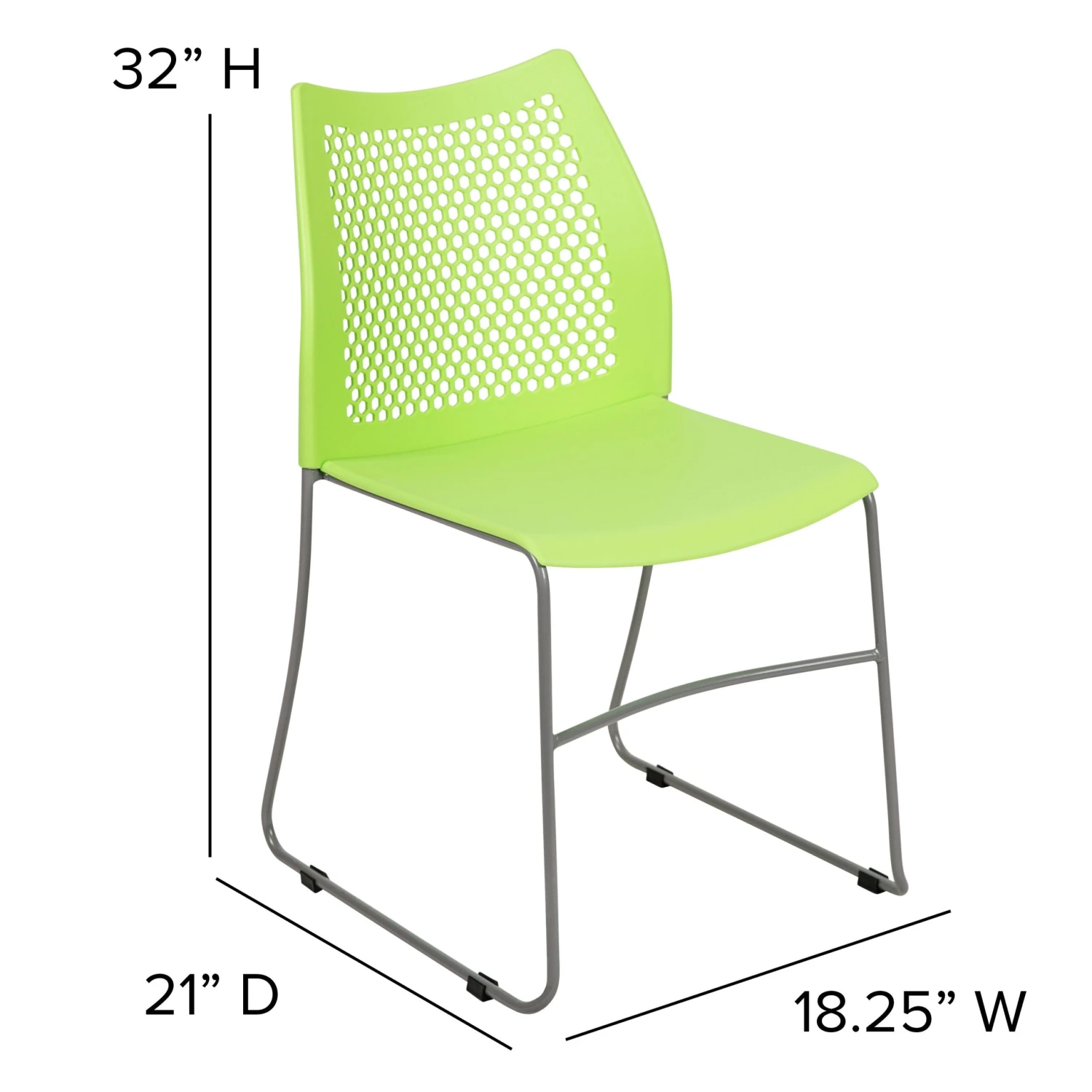 Flash HERCULES Series 661 Lb. Capacity Stack Chair With Air-Vent Back And Powder Coated Sled Base - Image 18